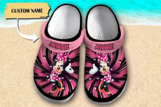 Custom Minnie Mouse Clogs Mouse Movie Sandals, Duck Sandals, Magic World Shoes