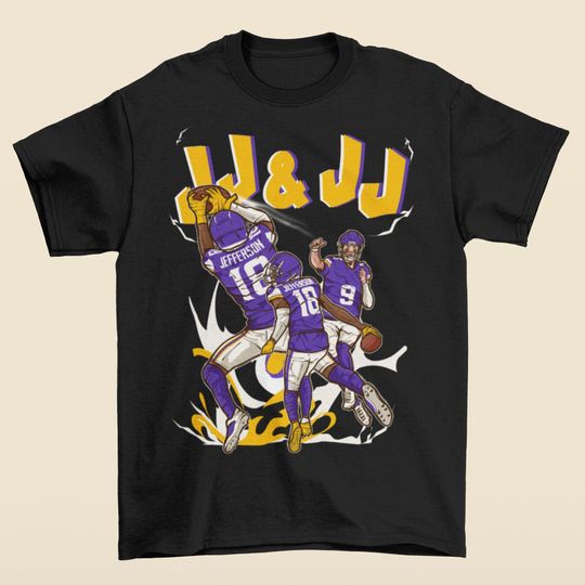 Justin Jefferson and Jj McCarthy JJ & JJ Cartoon T-Shirt