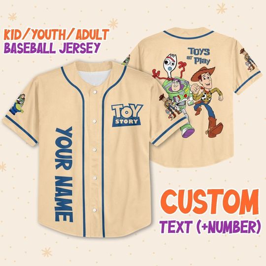 Personalize Toy-Story Toys At Play Baseball Jersey Shirt