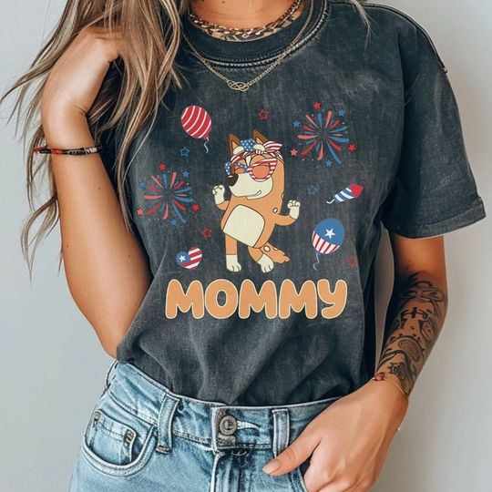 Mom BlueyDad Shirt, Mom Daily Affirmation , Bandit BlueyDad Mom Shirt