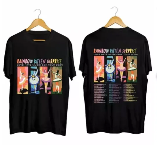 Rainbow Kitten Surprise - Love Hate Music Box Tour 2024 Double Sided Shirt
