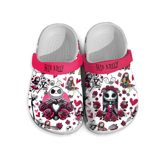 Her Jack His Sally Nightmare Couple Lovers Valentine Clogs