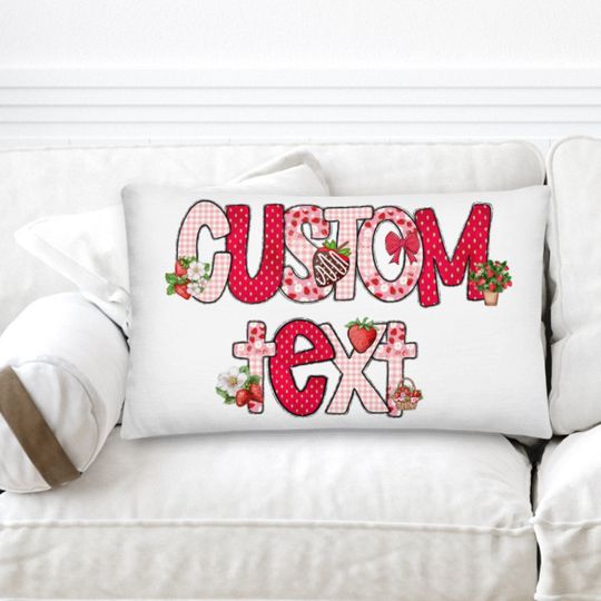 Custom text Lumbar pillow Personalized Throw Pillow Custom Name Pillow Last name