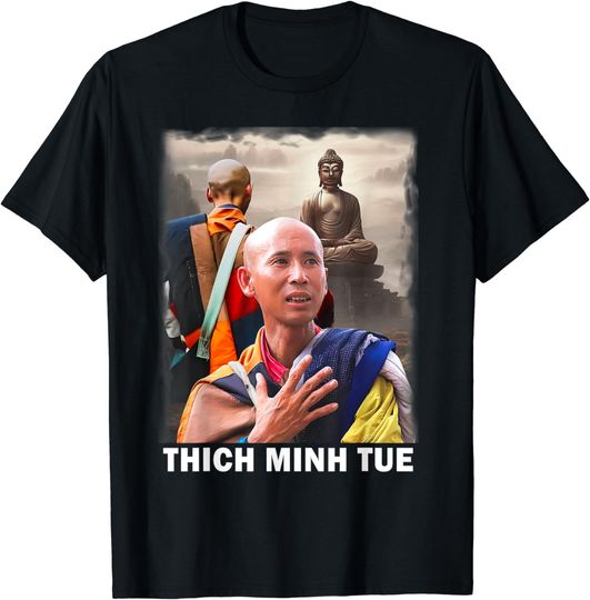 I Love Thich Minh Tue Buddha Black T-Shirt