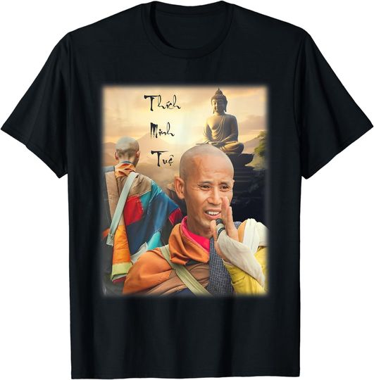 I Love Thich Minh Tue Buddha Black T-Shirt