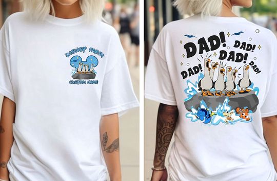 Disney 2-Sided Pixar Finding Nemo Seagull Dad Shirt