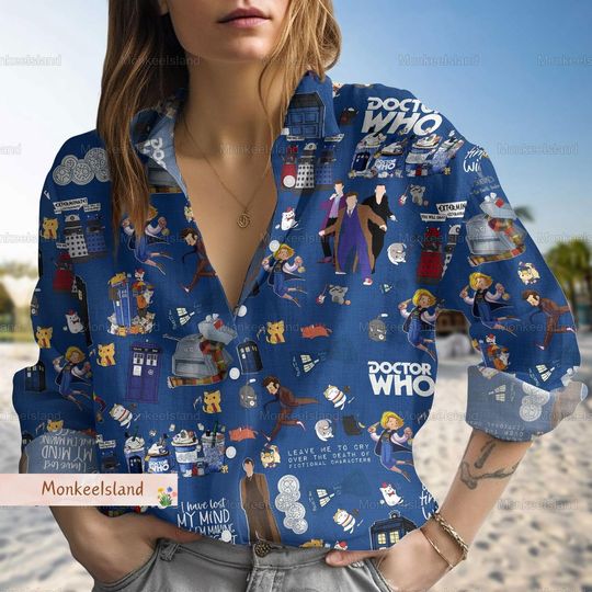 Doctor Who Women's Blouses, Women's Long Sleeve Shirt, Gift For Her