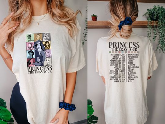 Princess Eras Tour Shirt, Disneyland Princess