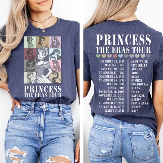 Princess Eras Tour Shirt, Disney Princess Tour Tee