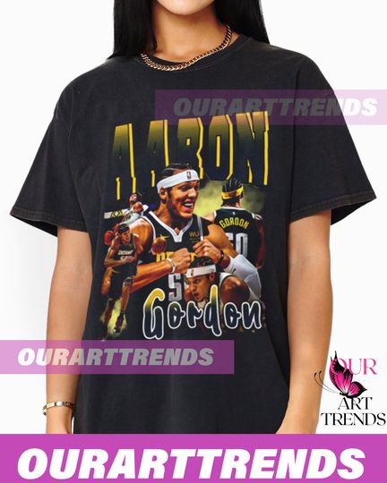 Aaron Gordon T-shirt Basketball Player MVP Slam Dunk Merchandise Bootleg Vintage Classic Graphic Tee