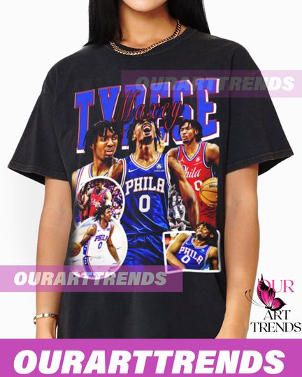 Tyrese Maxey T-shirt Basketball Player MVP Slam Dunk Merchandise Bootleg Vintage Classic Graphic Tee