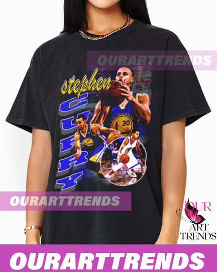 Stephen Curry T-shirt Basketball Player MVP Slam Dunk Merchandise Bootleg Vintage Classic Graphic Tee
