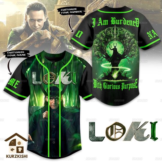 Personalized Loki Baseball Jersey, Loki Laufeyson Jersey, Loki God Jersey Shirt