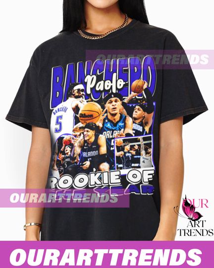 Discover Paolo Banchero T-shirt Basketball Player MVP Slam Dunk Merchandise Bootleg Vintage Classic Graphic Tee