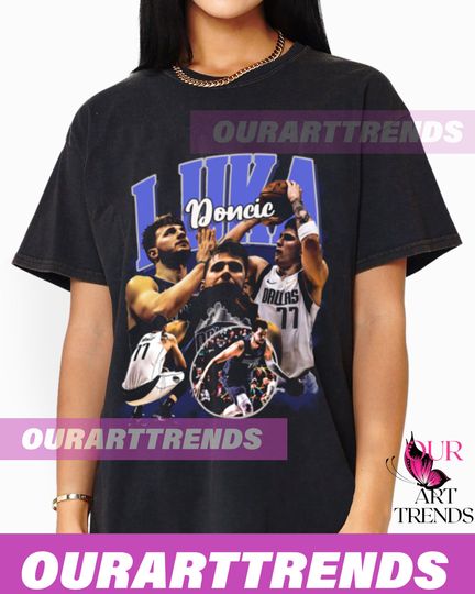 Luka Doncic T-shirt Basketball Player MVP Slam Dunk Merchandise Bootleg Vintage Classic Graphic Tee