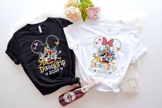 Custom Disney Trip 2024 Shirts, Disney Castle 2024 Shirt, Disney Family Matching Tshirt