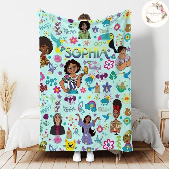 Personalized Floral Disney Encanto Blanket