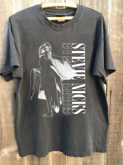 Rock Singer Stevie Nicks Graphic all size tshirt Vintage Cotton Short Sleeve Men Women Casual Clothing For Stevie Nicks Fans, Music Lover