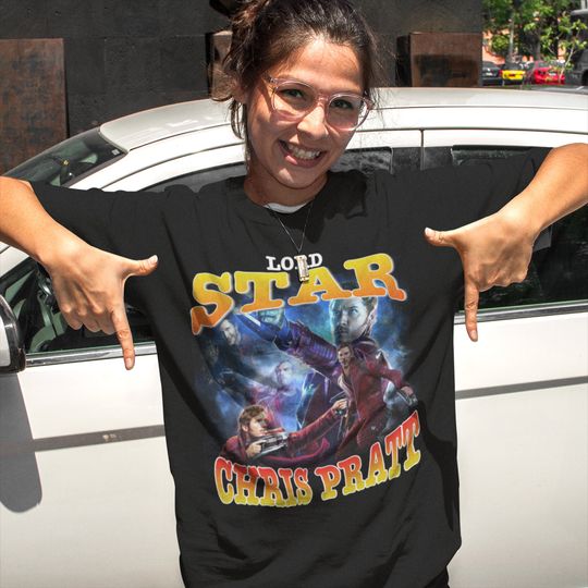 Retro 90s STAR LORD Chris Pratt Guardians of the galaxy Avengers T-shirt Cotton For Men Women Kids Vintage Streetwear Casual Short Sleeve Tee Summer Loose Tops