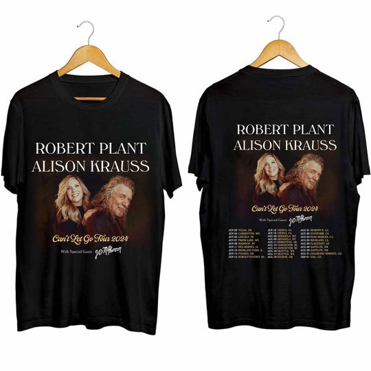 Robert Plant and Alison Krauss 2024 Tour Double Sided Shirt