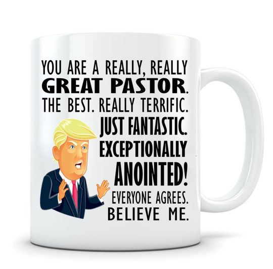 Discover Trump 2024 Mug, Trump Coffee Mug, 11 oz, PASTOR Gift, Appreciation Day Gifts, Funny Pastor Mug, Coffee Cup, Pastors Birthday Presentesent