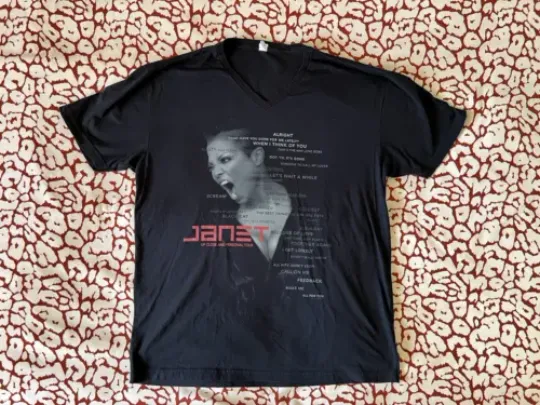 Janet Jackson Up Close And Personal Concert Tour Shirt, Short Sleeve Cotton Tee For Janet Jackson Fans, Music Lover Casual Tee
