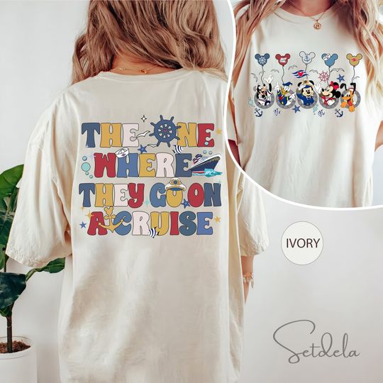 Two-sided Mickey and Friends Disney Cruise Cotton Shirt, The One Where They Go On A Cruise, Disney Family Cruise Trip 2024, Disney Wish Dream Magic