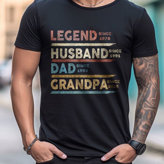 Discover Personalized Legend Husband Dad Grandpa Shirt, Grandpa Shirt, Best Shirt For Papa, Father's Day Gift, Birthday Gift, Dad Gift