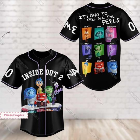 Inside Out Baseball Jersey, Inside Out Movie Jersey Shirt, Inside Out Joy Jersey