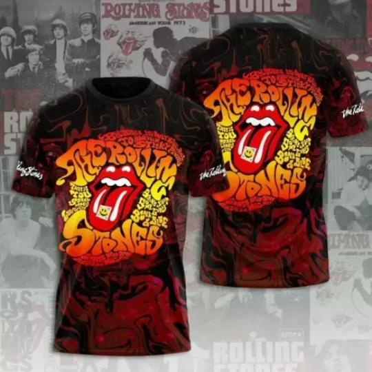Discover The Rolling Stones Hackney Diamonds Tour 2024 3D Polyester T-Shirt, Rolling Stones Band Shirt, Hackney Diamonds 2024, Music Festival Shirt, Gifs For Fan