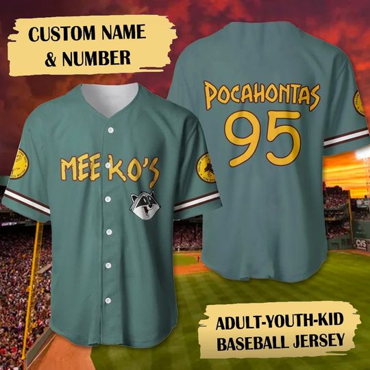 Personalized Pocahontas Meeko 95 Baseball Jersey, Meeko 95 Animated Movie