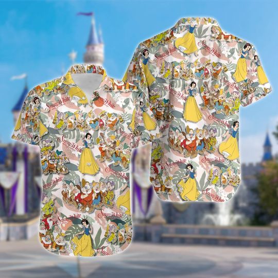 Snow White And The Seven Dwarf Hawaiian Shirt Comfortable Tee for Men, Women, Kids - Trending Street Fashion