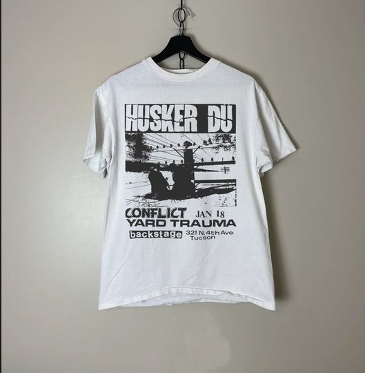 Husker Du Live in Arizonna 1982 Vintage T shirt, Vintage Style Shirt, Cotton tshirt, Short Sleeve Casual Shirt