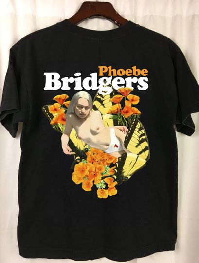Phoebe Bridgers Yellow Concert Butterfly Vintage T shirt, Phoebe Bridgers Punisher tshirt, Phoebe Bridgers On Tour Reunion shirt, The Record