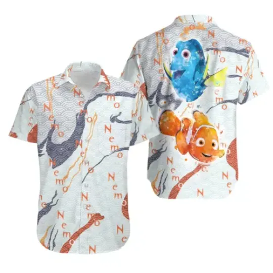 Nemo Hawaiian Shirt, Nemo Beach Summer Shirt, Finding Nemo Button Down Shirt, Comfortable Short Sleeves
