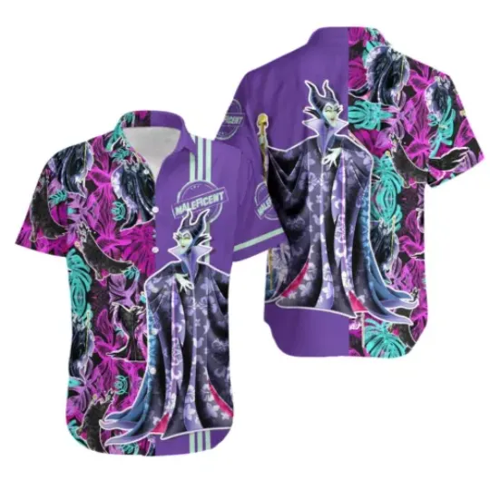 Maleficent Villain Hawaiian Shirt, Maleficent Sleeping Beauty Beach Summer Shirt, Comfortable Short Sleeves