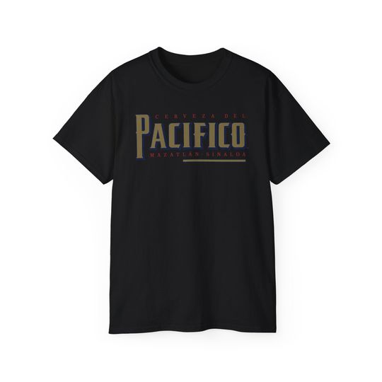 Printed Pacifico Beer Short Sleeve Clothing, Casual Streetwear Fashion, Vintage Monogram Male Tees, Gifts For Dad