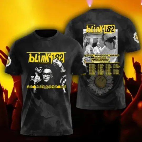 B182 World Tour 2023 2024 All Over Printed Polyester T-Shirt, B182 Concert 2024 Shirt, Music Festival Shirt, Gifs For Fan