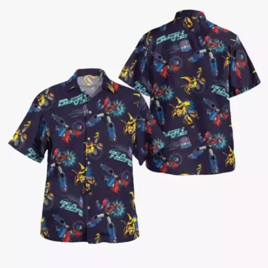 Transformers Bumblebee Optimus Prime Autobot Hawaiian Shirt, Comfortable Short Sleeves