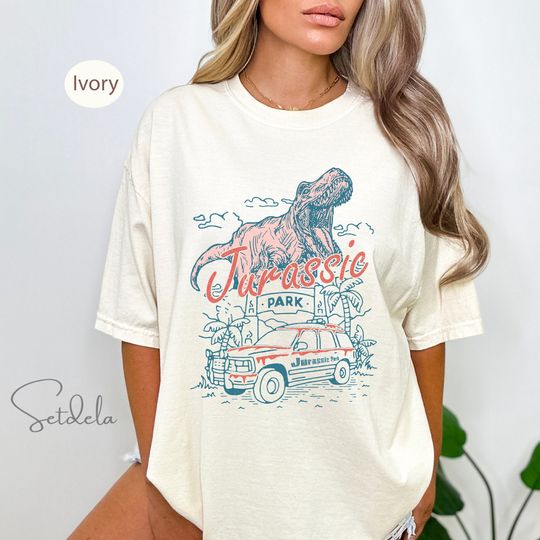 Vintage Jurassic Park Cotton Shirt, Jurassic Park Graphic T-Shirts, Jurassic Park Logo Dinosaur T-rex Shirts, Jurassic Shirts