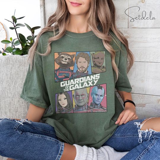 Retro Marvel Guardians of the Galaxy 3 Cotton Shirt, Marvel Avengers Sweatshirt, Super Hero Shirt, Rocket, Starlord Shirts