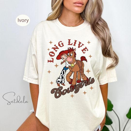 Long Live Cowgirls Cotton Shirt, Toy Story Shirt, Disney Tshirt, Disneyland Shirt, Disney World Shirt, Woody, Jessie, Bullseye