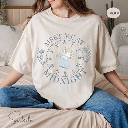 Meet Me at Midnight Cinde Cotton T-shirt, Cinde Midnight Shirt, Cinde Shirt, Cinde Princess Shirt, Disney Shirts