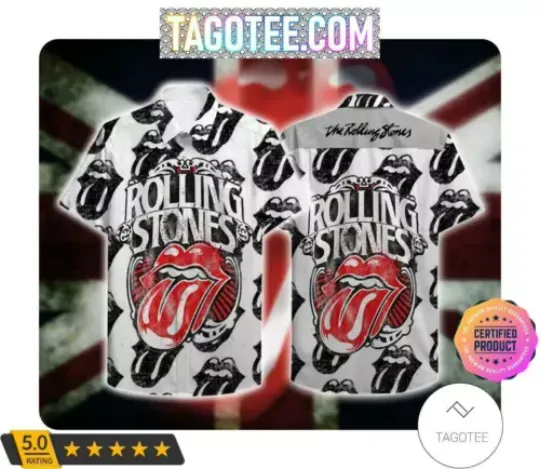 The Rolling Stones Hackney Diamonds Tour 2024 Polyester Hawaiian Shirt, Hackney Diamonds Concert 2024 Shirt, Music Tour 2024 Shirt, Gifs For Fan