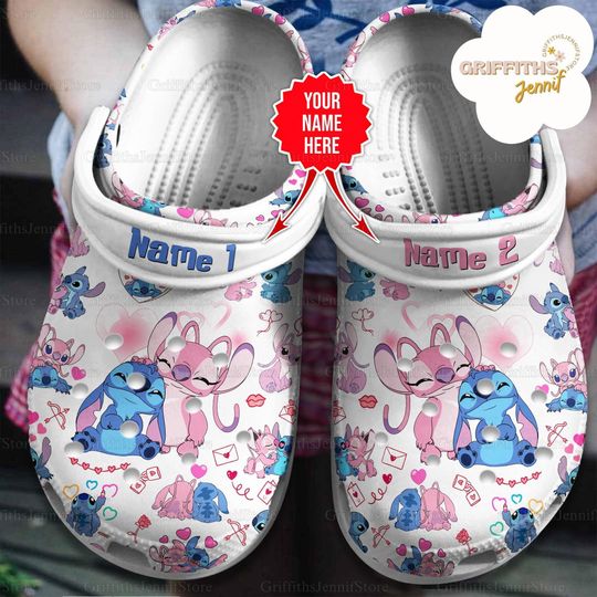 Personalized Stitch Angel Shoes, Lilo And Stitch Shoes, Stitch Summer Shoes