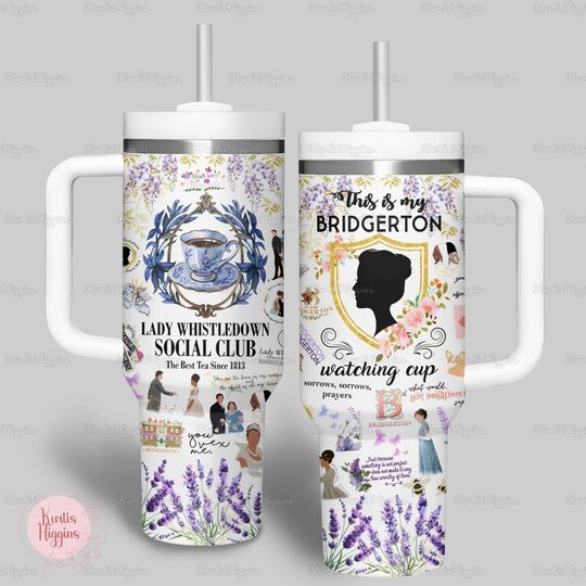 Spill The Tea Lady Whistledow Tumbler, Bridgerton Tumbler 40oz, Lady Whistledowns Steel Tumbler, Daphne Bridgerton Stainless Tumbler