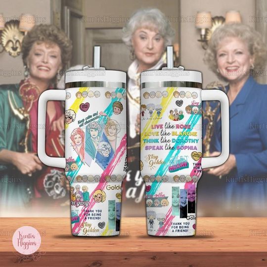 Discover Stay Golden Tumbler 40oz, Stay Golden Tumbler, Stay Golden Stainless Tumbler, Stay Golden Coffee Tumbler, Drinkware Tumbler