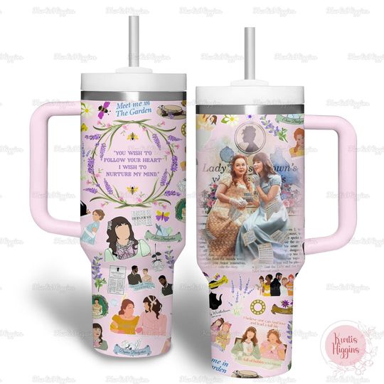 Spill The Tea Lady Tumbler Cup, Bridgerton Tumbler 40oz, Bridgerton Movie Steel Tumbler, Lady Whistledow Stainless Tumbler