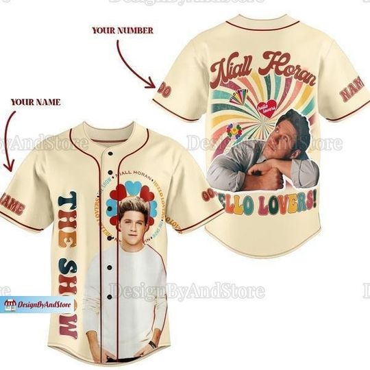 Custom Niall Horan Baseball Jersey Shirt, The Show 2024 Tour Jersey, Musician Short Sleeve Button Shirt For Unsex, Music Lover Gift