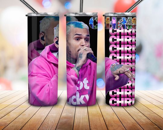 Chris B 1111 Tour 2024 Tumbler , The Brown Fan 20oz Skinny Tumbler, Chris 2024 Concert, Music Lover Gifs For Fan